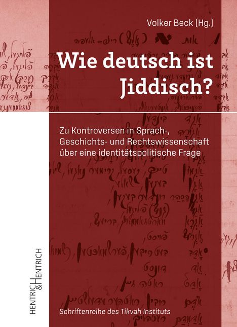 Wie deutsch ist Jiddisch?, Buch