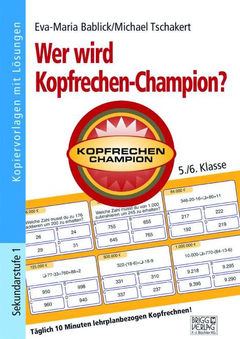 Eva-Maria Bablick: Wer wird Kopfrechen-Champion? 5./6. Klasse, Buch