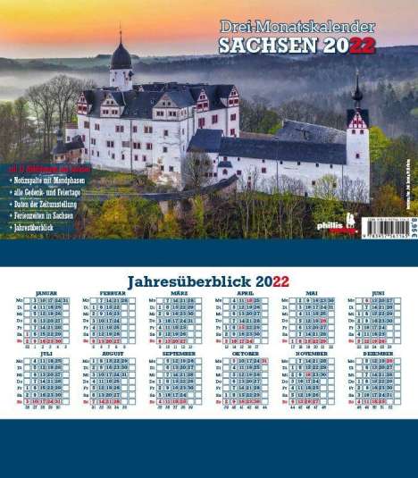 Jörg Neubert: Neubert, J: 3-Monatskalender Sachsen 2022, Kalender