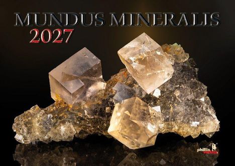 "MUNDUS MINERALIS 2027" in großen Lettern über Kristallen auf dunklem Hintergrund. Logo unten rechts.