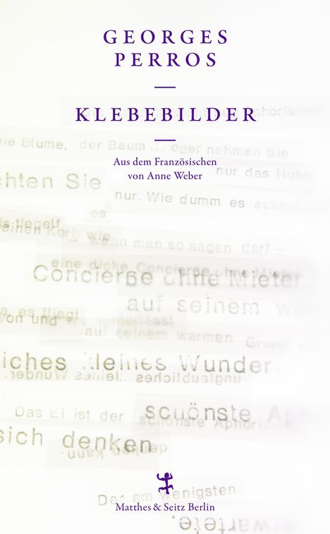 Georges Perros: Klebebilder, Buch