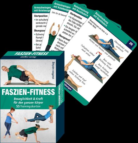 "FASZIEN-FITNESS", Beweglichkeit & Kraft für den ganzen Körper, 55 Trainingskarten. Übungen zur Faszien-Fitness.
