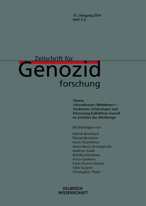 Zeitschrift für Genozidforschung: Gewaltraum Mittelmeer?, Buch