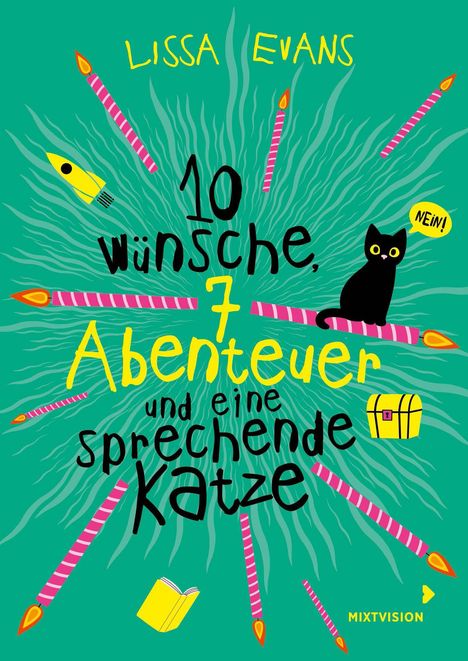 Lissa Evans: Zehn Wünsche, sieben Abenteuer und eine sprechende Katze, Buch