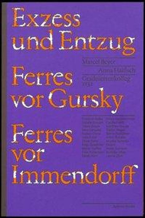 Marcel Beyer: Beyer, M: Exzess und Entzug, Buch