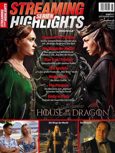 STREAMING SERIEN HIGHLIGHTS. Ausgabe September 2024 (#317), Zeitschrift