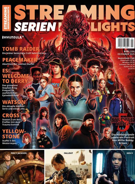 Streaming Serien Highlights. Tomb Raider: Die bisher beste Lara Croft kehrt zurück. Illustration mit vielen Charakteren.