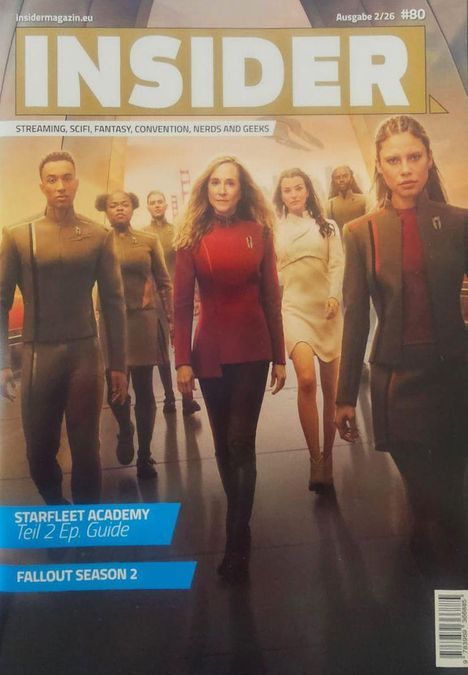 INSIDER, Streaming, Scifi, Fantasy. Starfleet Academy Teil 2 Ep. Guide. Gruppe in futuristischer Uniform.