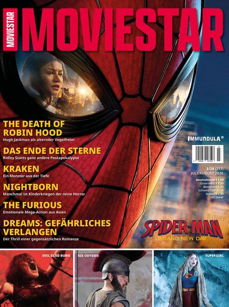 MOVIESTAR, THE DEATH OF ROBIN HOOD, DAS ENDE DER STERNE, KRAKEN, NIGHTBORN, THE FURIOUS, DREAMS: GEFÄHRLICHES VERLANGEN.