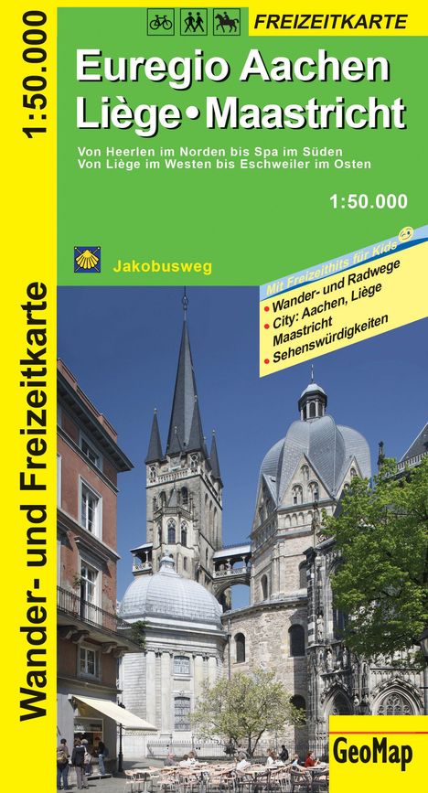 Euregio Aachen, Liege, Maastricht 1:50.000 Wander- und Freizeitkarte, Karten