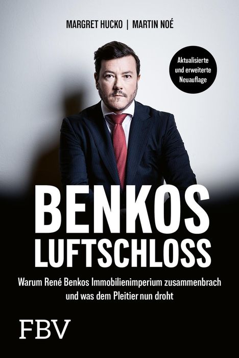 "BENKOS LUFTSCHLOSS" von Margret Hucko, Martin Noé. Mann in Anzug. Text: "Aktualisierte und erweiterte Neuauflage".