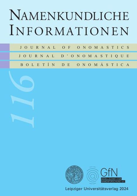 Namenkundliche Informationen 116, Buch