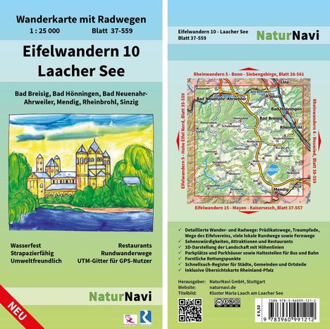 Eifelwandern 10 - Laacher See 1:25 000, Karten