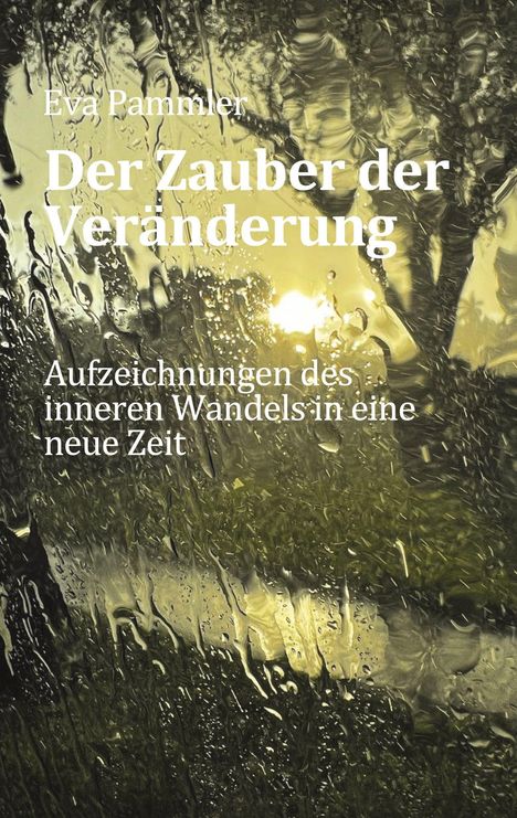 „Eva Pammler, Der Zauber der Veränderung: Aufzeichnungen des inneren Wandels in eine neue Zeit“, Regen auf Fenster.