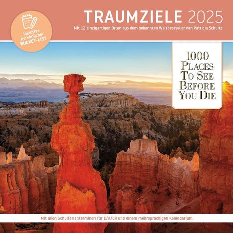 Traumziele 2025, Kalender