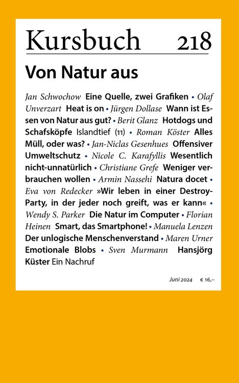 Kursbuch 218, Buch