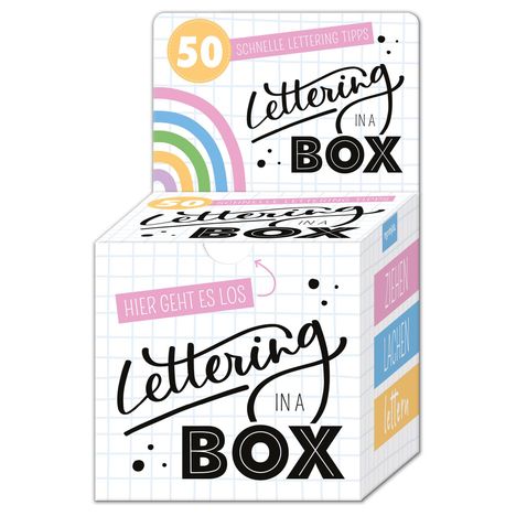 Cornelia Landschützer: Lettering in a Box - 50 schnelle Letteringtipps - ziehen lachen lettern, Buch