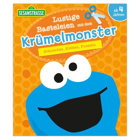 Lustige Basteleien mit dem Krümelmonster - Schneiden, Kleben, Puzzeln, Buch