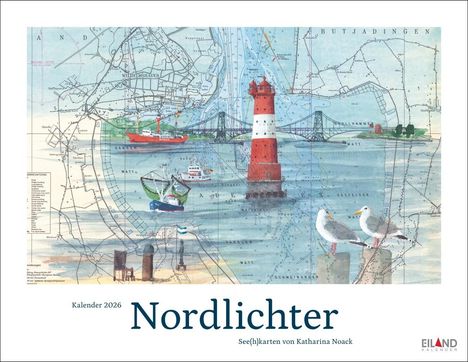 Nordlichter - See(h)karten Kalender 2026, Kalender