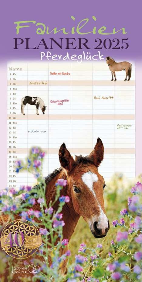 Familienplaner Pferd 2025, Kalender