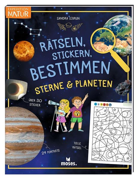 Rätseln, Stickern, Bestimmen - Sterne & Planeten, Buch