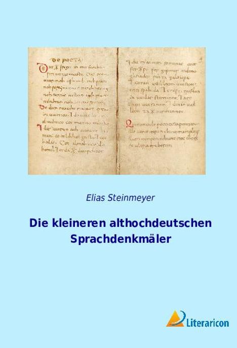 Die kleineren althochdeutschen Sprachdenkmäler, Buch