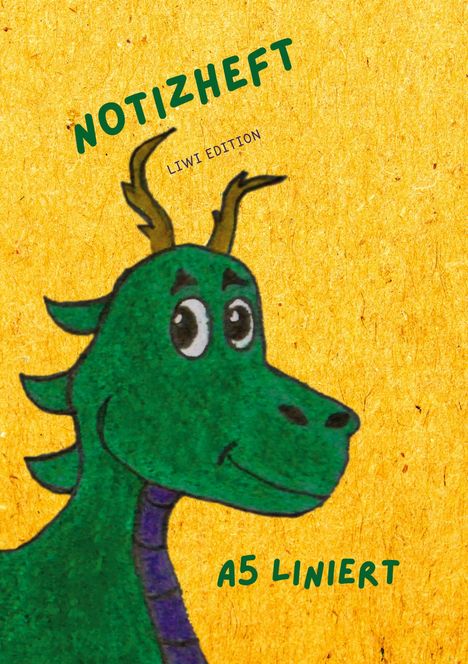 Notizbuch A5: Dünnes Notizheft für Kinder - A5 liniert - Softcover Drache - FSC Papier, Buch