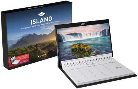 Island Tischkalender 2021, Kalender