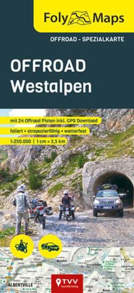 FolyMaps OFFROAD Westalpen 1:250 000, Karten