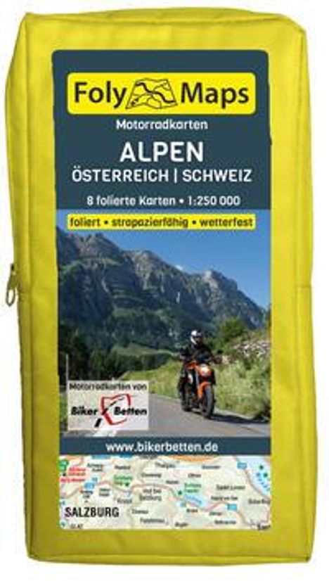 FolyMaps Motorradkarten Alpen Österreich Schweiz, Karten