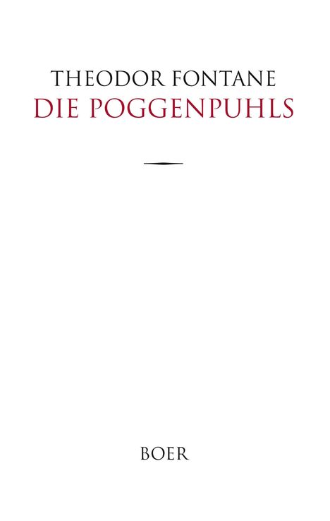 Theodor Fontane: Die Poggenpuhls, Buch