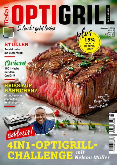 Tefal OptiGrill Magazin Heft Nr. 1-2024 So leicht geht lecker, Buch