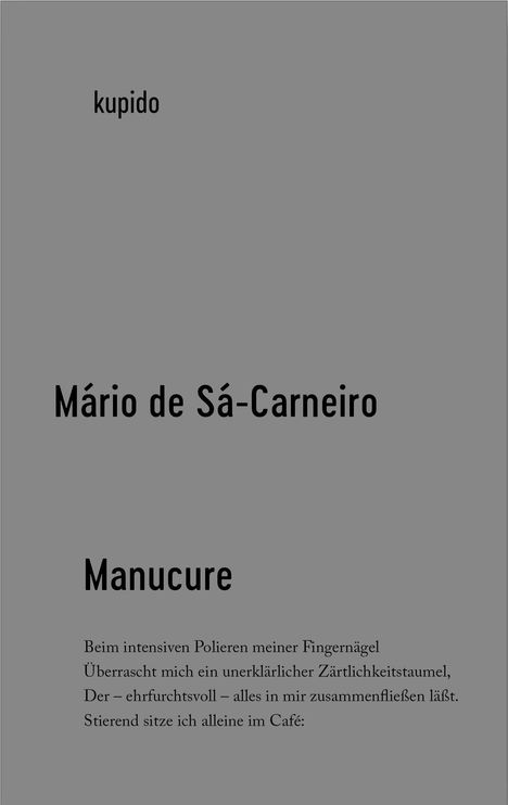 Mário De Sá-Carneiro: Sá-Carneiro, M: Manucure, Buch