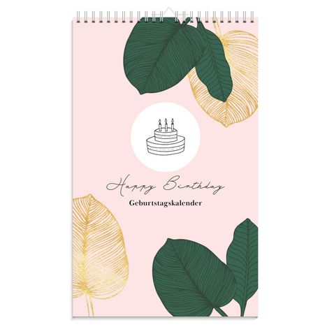 Lisa Wirth: Geburtstagskalender immerwährend | Jahresunabhängiger Kalender für Geburtstage in rosa | Geburtstagsübersicht zum Aufhängen mit Spiralbindung für die Familie und fürs Büro, Kalender