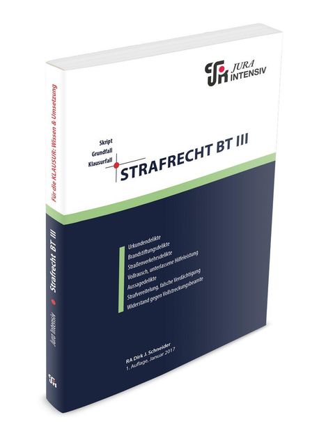 "Strafrecht BT III" ist ein Skript zu Rechtsfällen. Themen wie Urkunden- und Straßenverkehrsdelikte werden behandelt.
