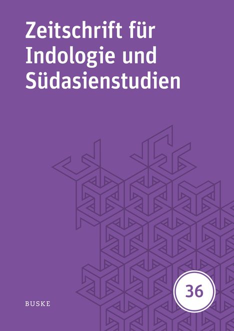 Zeitschrift für Indologie und Südasienstudien 36, Buch
