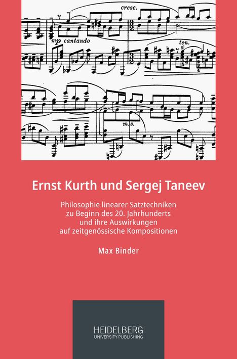 Max Binder: Ernst Kurth und Sergej Taneev, Buch