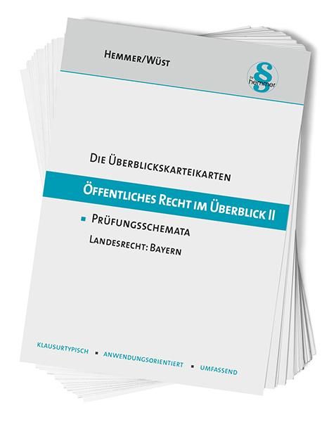 Karl-Edmund Hemmer: Überblickskarteikarten Öffentliches Recht im Überblick II - Bayern, Buch