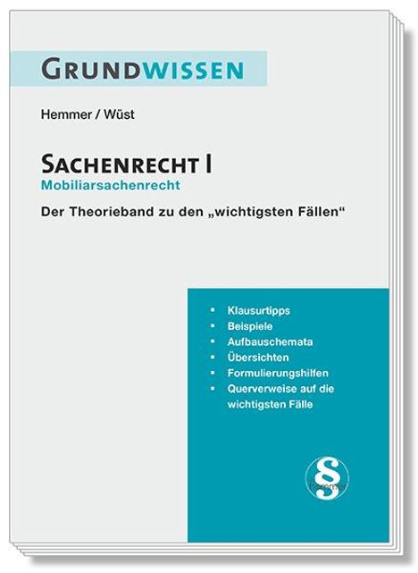 Karl-Edmund Hemmer: Grundwissen Sachenrecht I - Mobiliarsrecht, Buch