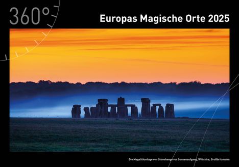 360° Europas Magische Orte Premiumkalender 2025, Kalender