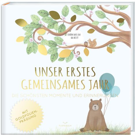 Pia Loewe: Babyalbum - UNSER ERSTES GEMEINSAMES JAHR (blau), Buch