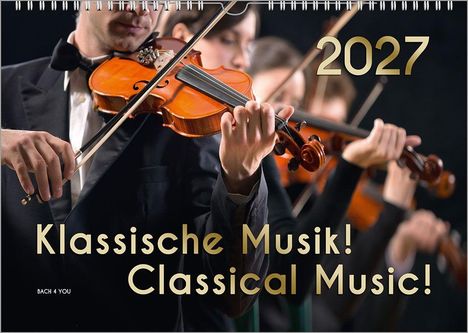 2027, Klassische Musik! Classical Music! Orchester im Hintergrund, Fokus auf einem Geiger in feinem Anzug.