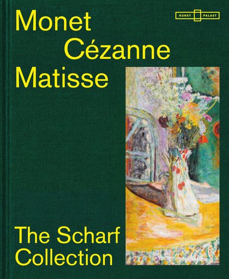 Monet, Cézanne, Matisse, The Scharf Collection. Rechts Gemälde mit lebhaften Farben, gelb-grünem Hintergrund.