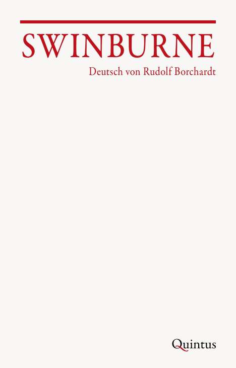 Rudolf Borchardt: Swinburne, Buch
