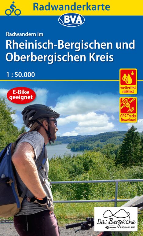 Radwanderkarte BVA Radwandern im Rheinisch-Bergischen und Oberbergischen Kreis 1:50.000, reiß- und wetterfest, GPS-Tracks Download, Karten