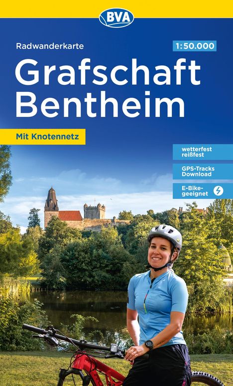 Radwanderkarte BVA Radwandern in der Grafschaft Bentheim 1:50.000, reiß- und wetterfest, E-Bike-geeignet, mit kostenlosem GPS-Download der Touren via BVA-website oder Karten-App, Karten