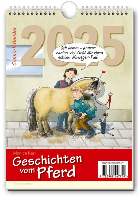 Monica Karl: Geschichten vom Pferd 2025, Kalender