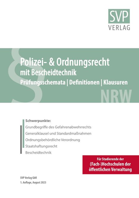 Polizei- und Ordnungsrecht, Buch