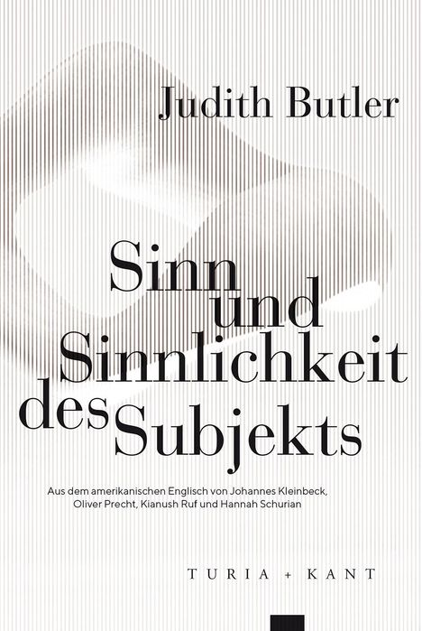 Judith Butler: Sinn und Sinnlichkeit des Subjekts, Buch