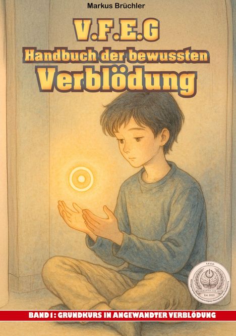 "V.F.E.G Handbuch der bewussten Verblödung. Band I: Grundkurs in angewandter Verblödung. Junge betrachtet Licht."